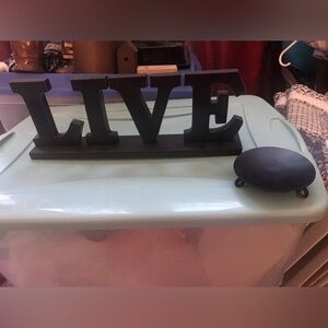 Home decor.  15 x 6 letters LIVE.